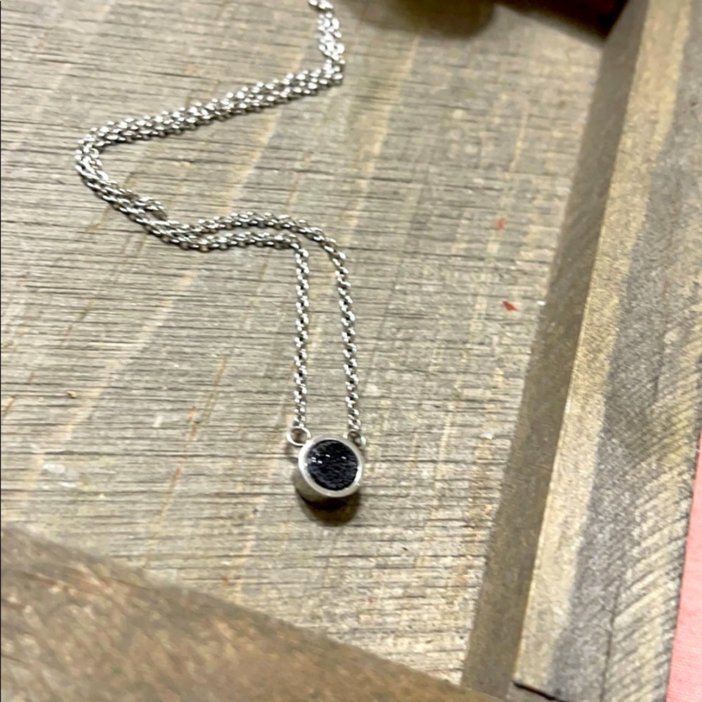 Summit Stainless Jet Drusy Nexklace